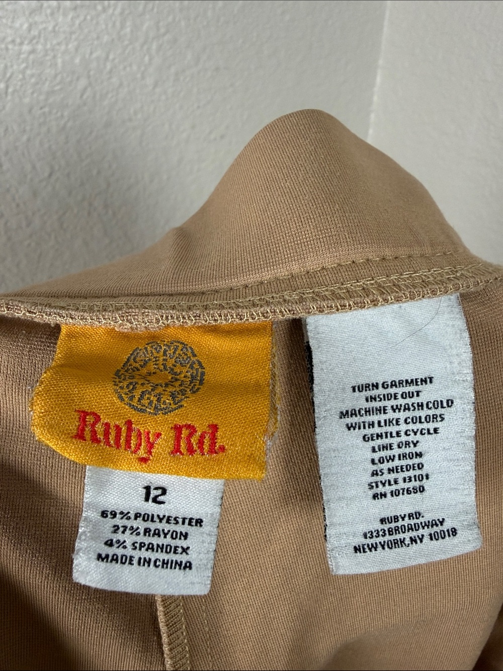 Ruby Rd. Beige Slack Pants (12) - Picture 5 of 5